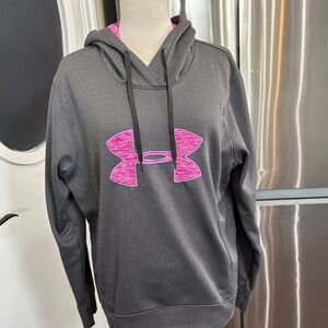 Under Armour Pink and Gray ColdGear Hoodie
